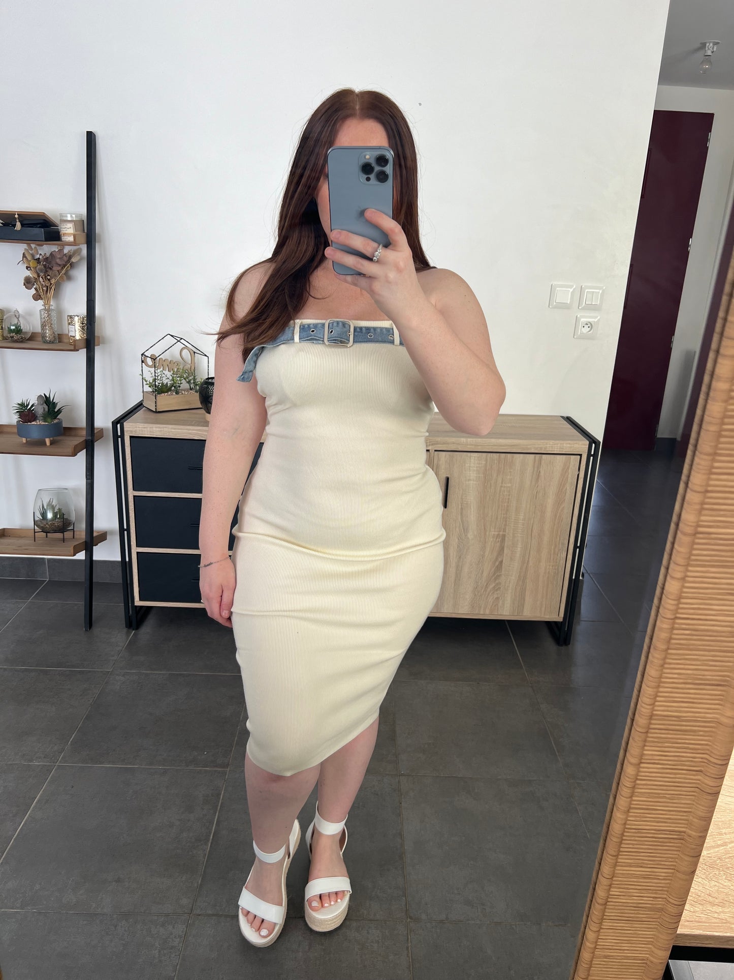 Robe beige jean
