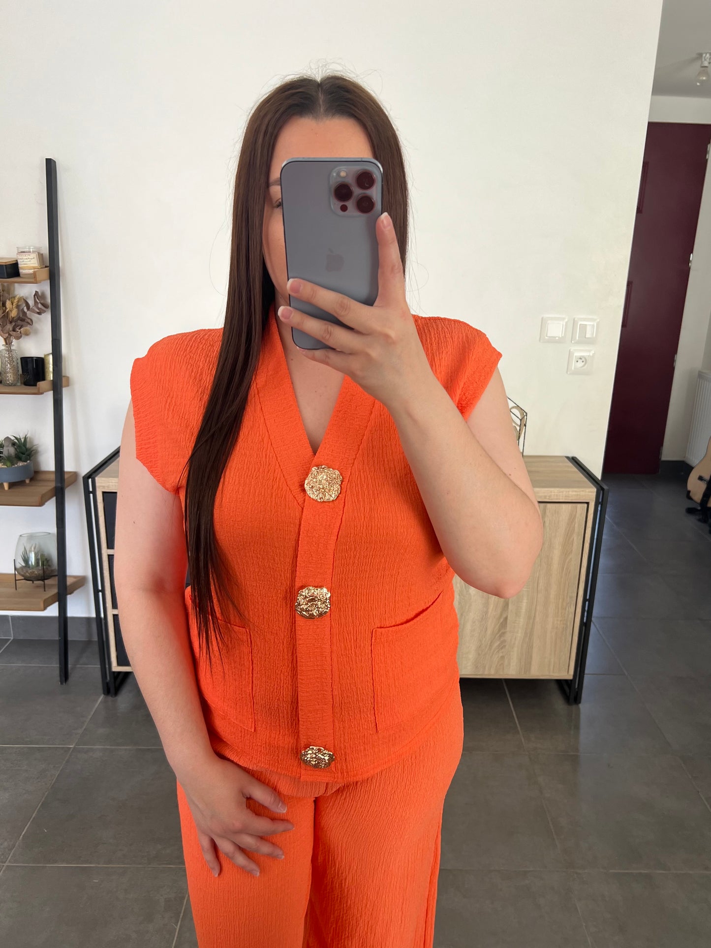 Ensemble broches orange