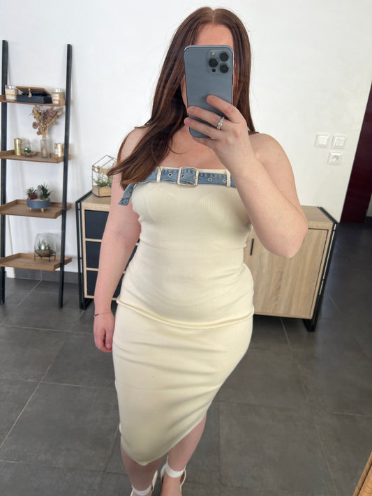 Robe beige jean