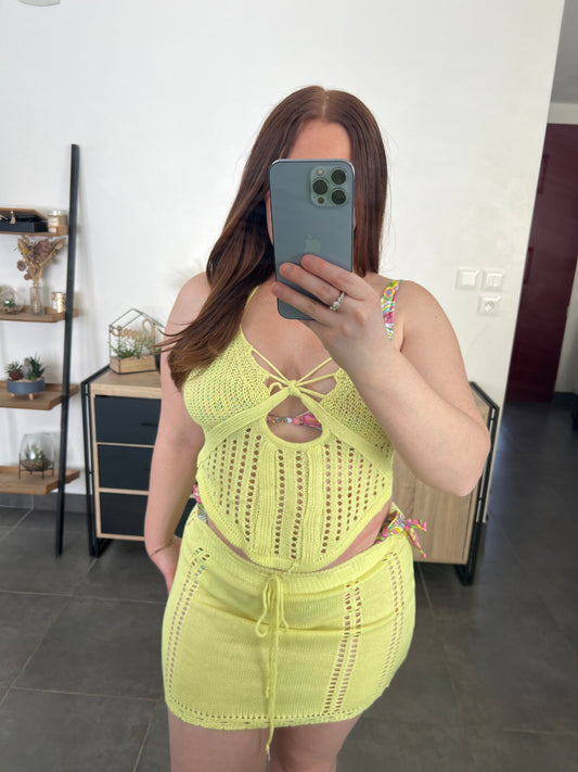 Ensemble crochet jaune