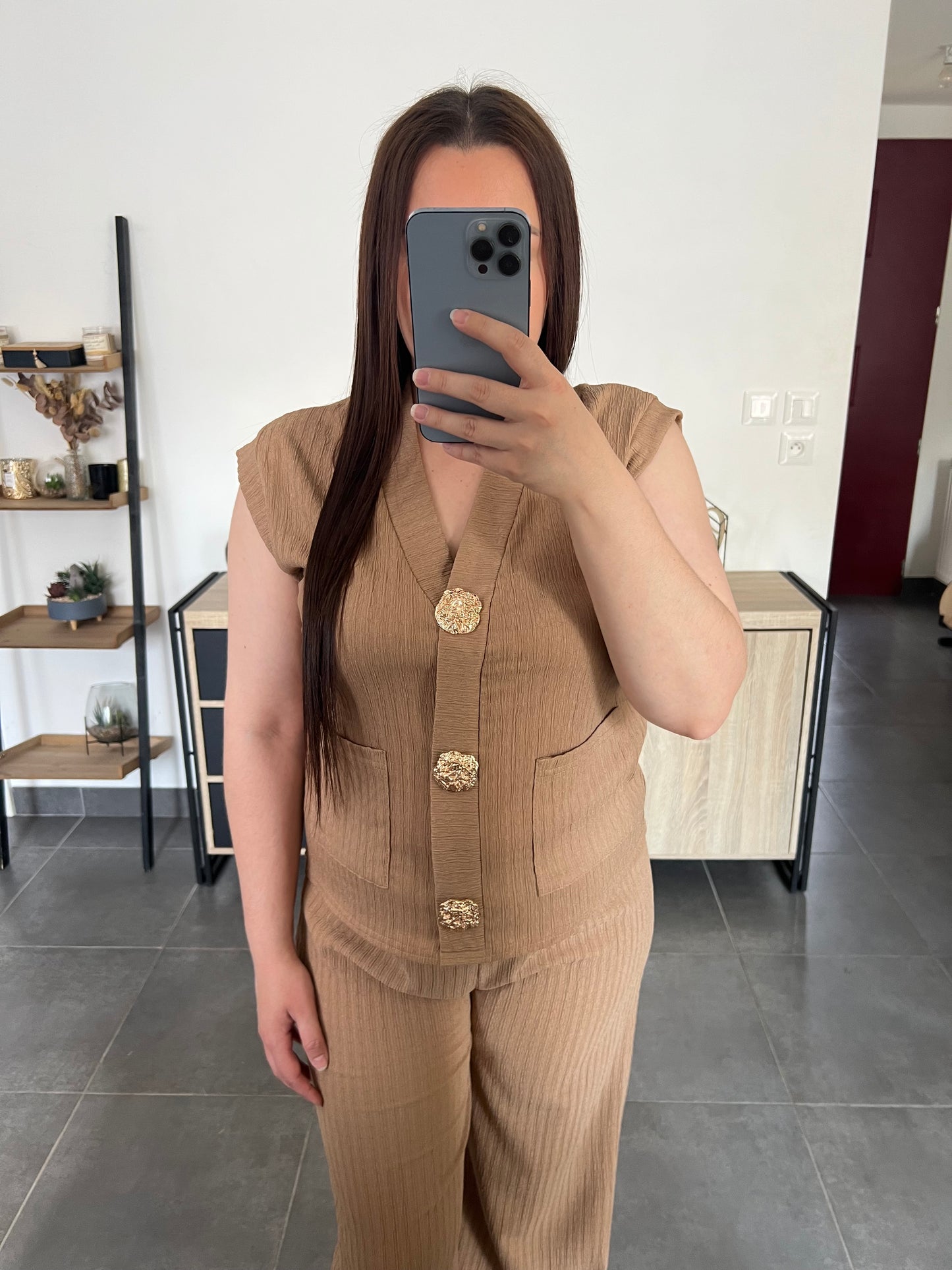 Ensemble broches taupe