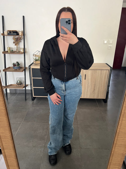 Top corset noir