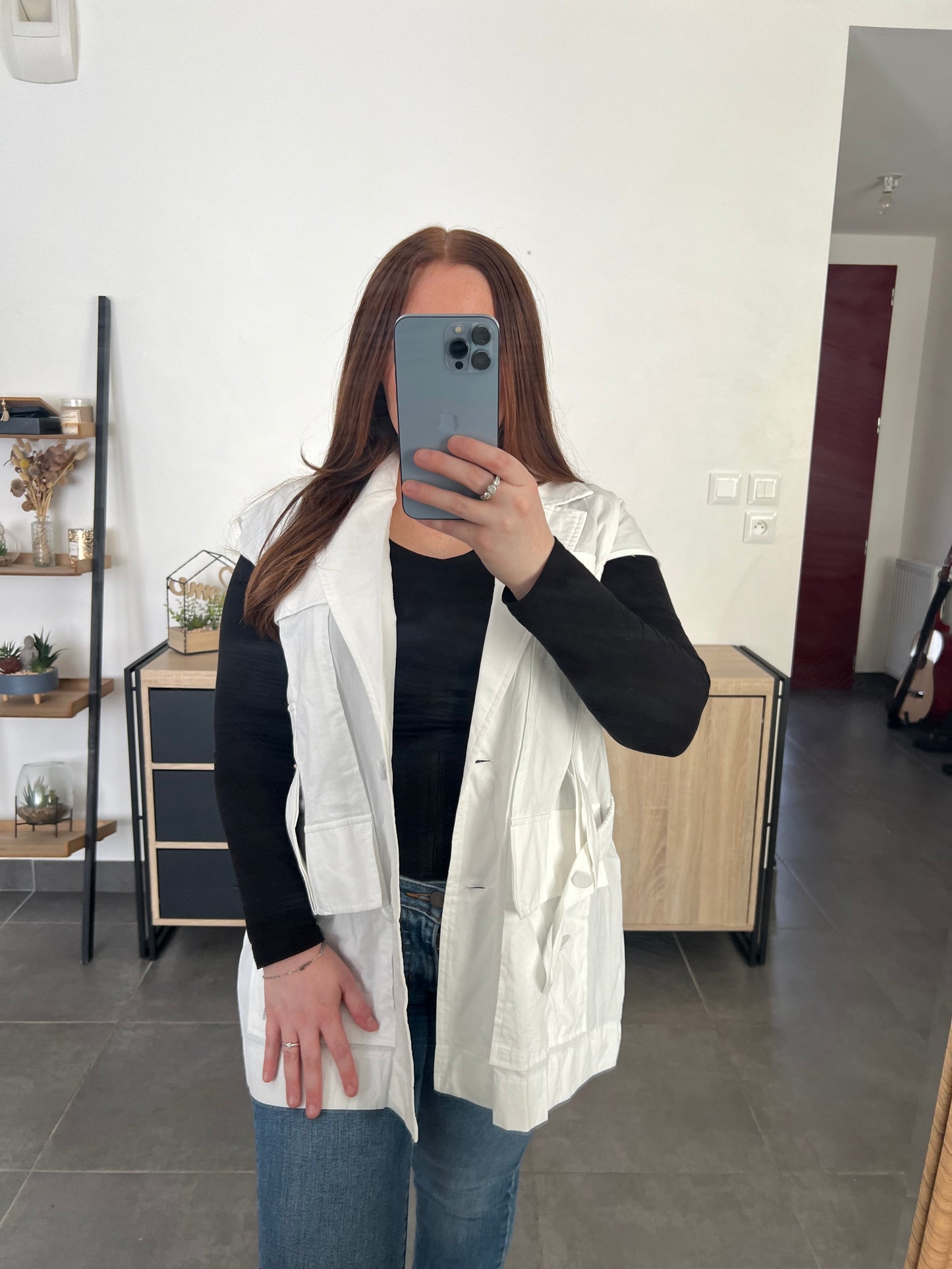 Veste sans manches blanche