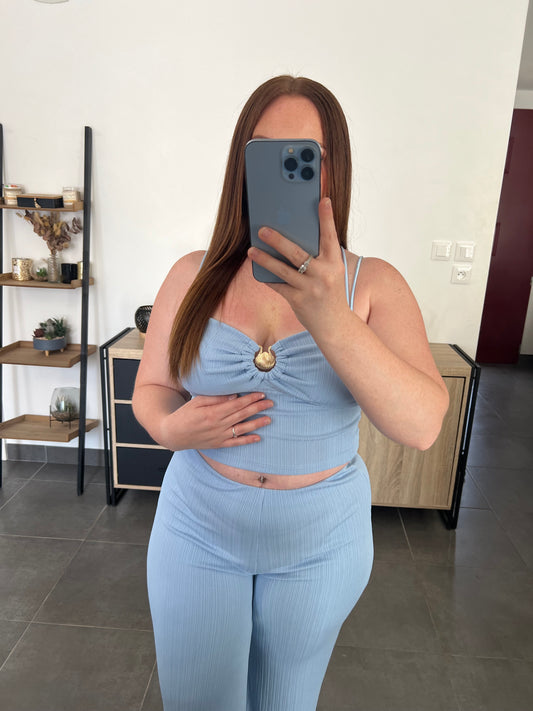 Ensemble coquillage bleu