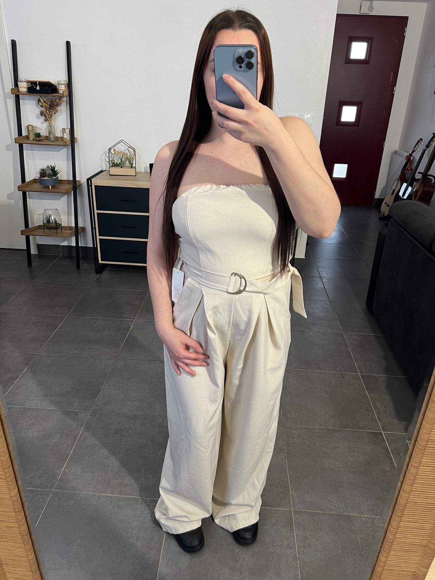 Combinaison bustier beige