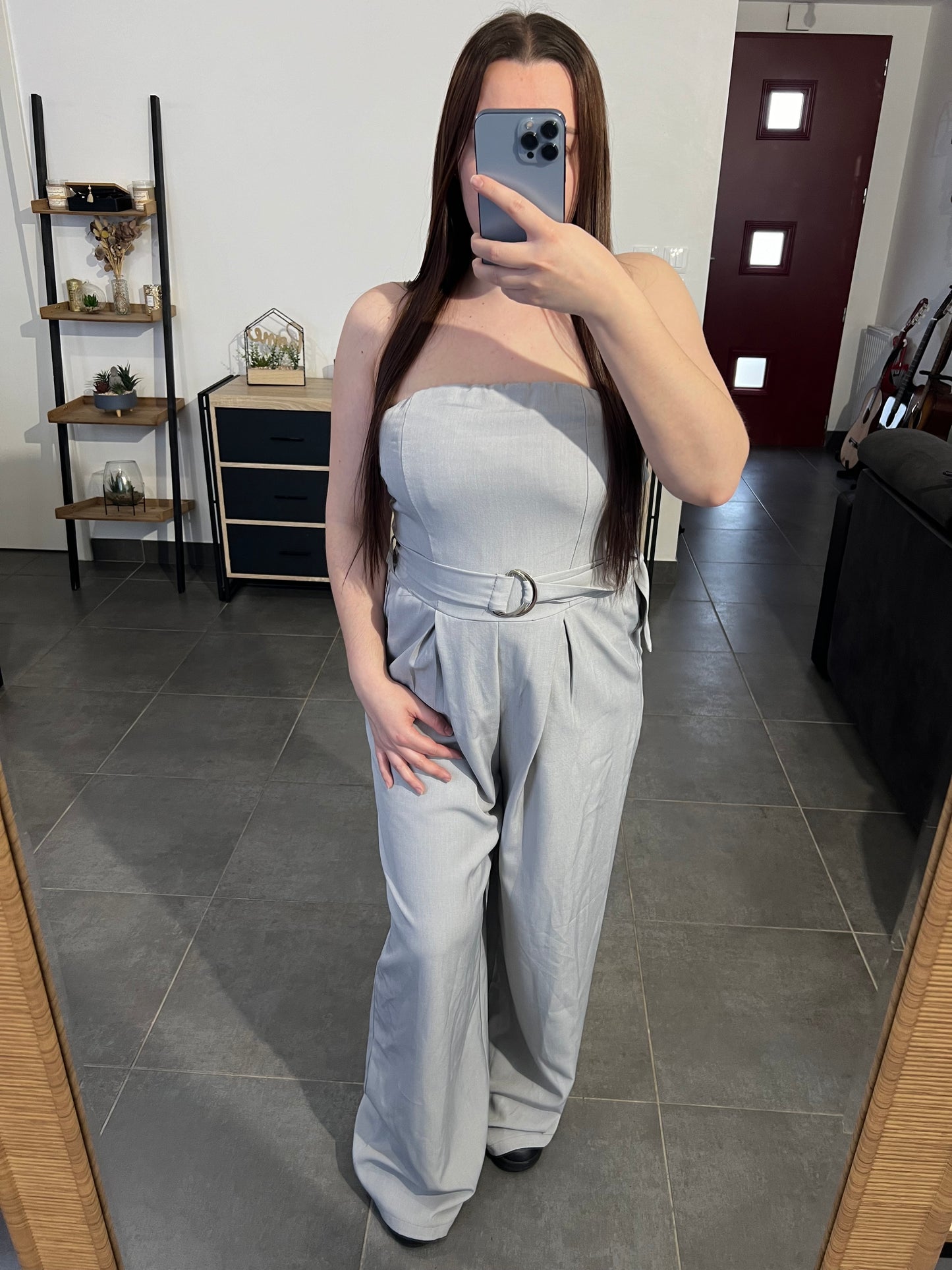 Combinaison bustier grise