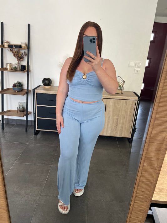 Ensemble coquillage bleu